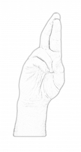 Litera „R” w polskim języku migowym